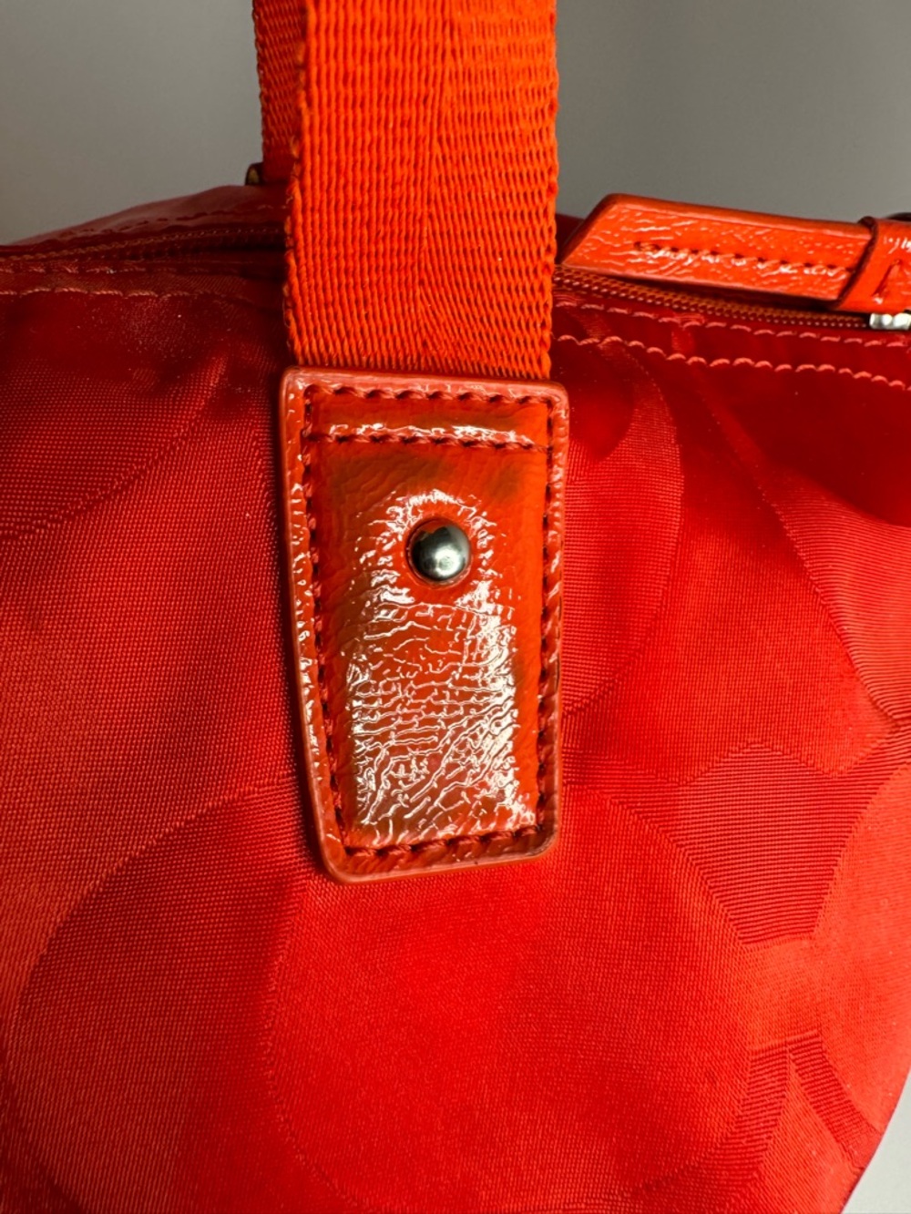 #279 Coach Nylon Getaway Weekender Signature Tote w/ Snap-In Pouch - Picture 5 of 15